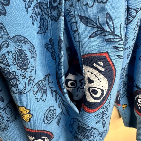 Disney Unisex Colorful Parks Coco Hoodie Zip Up Jacket Oversized Size XS - Picture 12 of 13